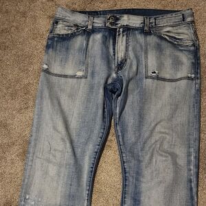 Guess Faded Blue Straight Jeans